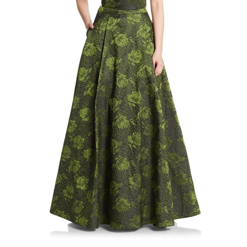 Alice + Olivia 'Carey' Green Floral Jacquard